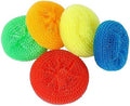 Esponjas de Plástico MIDELONG para Fregar Platos, Estropajos Redondos de Malla, Paquete de 5 en Colores Variados para Limpiar la Cocina - imagen 1