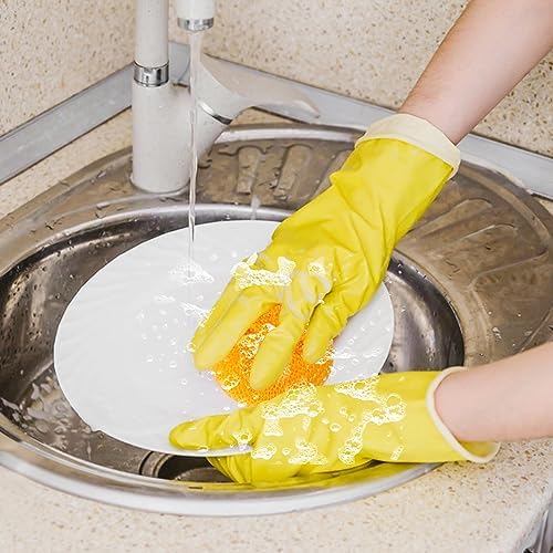 Esponjas de Plástico MIDELONG para Fregar Platos, Estropajos Redondos de Malla, Paquete de 5 en Colores Variados para Limpiar la Cocina - imagen 4