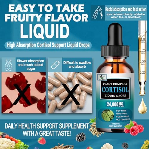 Suplemento de Cortisol para Mujeres - Suplemento Líquido 19 en 1 con Ashwagandha, Magnesio, L-teanina y Fosfatidilserina - Alta Absorción, Equilibrio - imagen 4