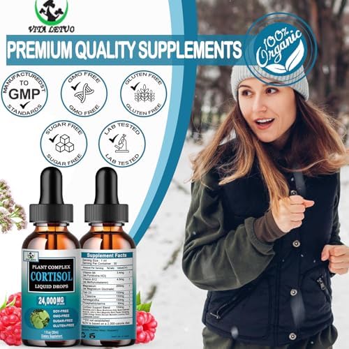 Suplemento de Cortisol para Mujeres - Suplemento Líquido 19 en 1 con Ashwagandha, Magnesio, L-teanina y Fosfatidilserina - Alta Absorción, Equilibrio - imagen 5