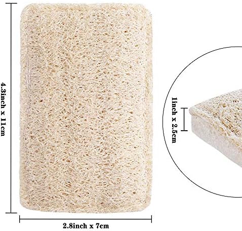 Esponjas de Lufa WANGDA.G para Cocina, 6 Piezas de Esponjas Naturales Orgánicas, Ecológicas y Biodegradables, Sin Rayones para Limpiar - imagen 3