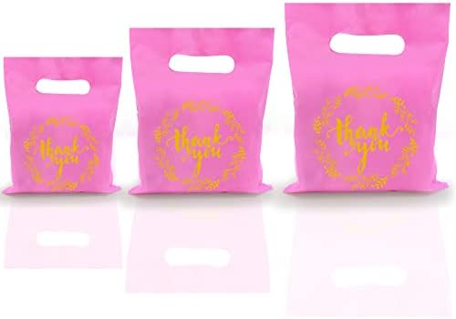 TOSPARTY 100 PZS 3 Tamaños Bolsas de Plástico de Agradecimiento con Asa para Tiendas, Bolsa de Corte para Negocios Pequeños, Día de Acción de Gracias - imagen 1