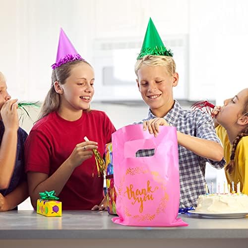 TOSPARTY 100 PZS 3 Tamaños Bolsas de Plástico de Agradecimiento con Asa para Tiendas, Bolsa de Corte para Negocios Pequeños, Día de Acción de Gracias - imagen 3
