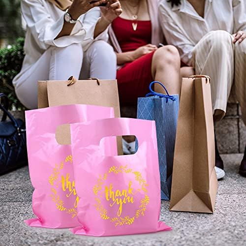 TOSPARTY 100 PZS 3 Tamaños Bolsas de Plástico de Agradecimiento con Asa para Tiendas, Bolsa de Corte para Negocios Pequeños, Día de Acción de Gracias - imagen 5