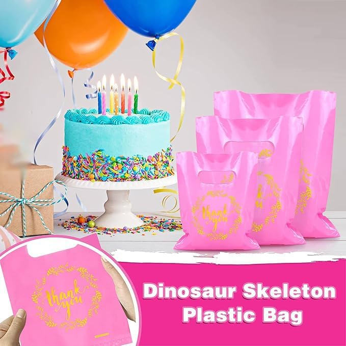 TOSPARTY 100 PZS 3 Tamaños Bolsas de Plástico de Agradecimiento con Asa para Tiendas, Bolsa de Corte para Negocios Pequeños, Día de Acción de Gracias - imagen 6