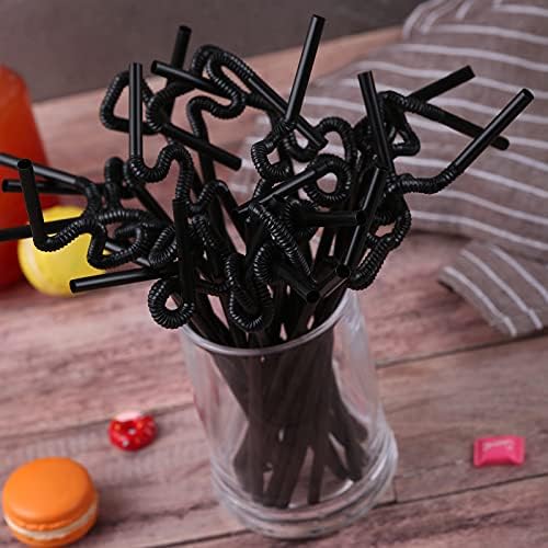 300 Piezas de Popotes de Plástico Flexibles Negros, Popotes Desechables Sin BPA, 10.2 de Largo y 0.23'' de Diámetro - imagen 6