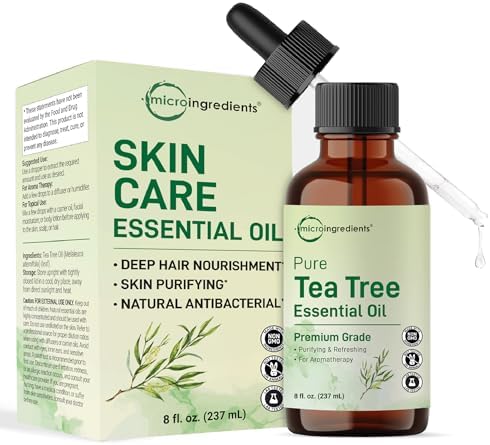 Aceite Esencial de Árbol de Té Puro Micro Ingredients, 8 fl oz | Gotas Líquidas de Grado Premium | Ideal para Aromaterapia, Jabones, Difusores, Velas - imagen 1
