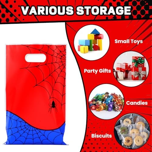 24 Piezas de Bolsas de Regalo Pequeñas, Bolsas de Fiesta con Diseño de Telaraña, Doble Cara, para Fiestas de Cumpleaños y Decoraciones de Araña - imagen 4