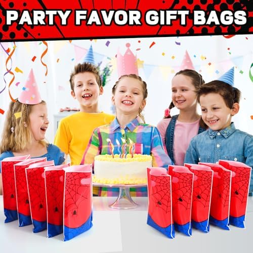 24 Piezas de Bolsas de Regalo Pequeñas, Bolsas de Fiesta con Diseño de Telaraña, Doble Cara, para Fiestas de Cumpleaños y Decoraciones de Araña - imagen 7