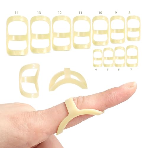 Férula Ovalada para Dedos 11 Piezas, Tallas 4-14, Férula para Dedo en Martillo y Dedo Gatillo para Pulgar, Medio, Anular, Índice y Meñique, Endereza - imagen 1