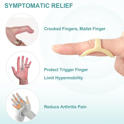 Férula Ovalada para Dedos 11 Piezas, Tallas 4-14, Férula para Dedo en Martillo y Dedo Gatillo para Pulgar, Medio, Anular, Índice y Meñique, Endereza - imagen 2