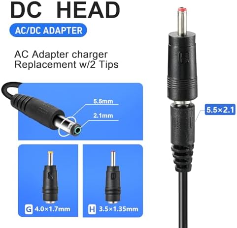 Cargador de Masaje 24V~25.2V Compatible con Hypervolt, Taotronics, Opove, Toloco, Legiral, Bobbito - Cable de 1.5m/5FT (NO compatible con 18V) - imagen 5