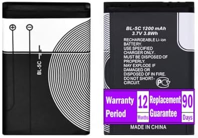 Batería Recargable Lumaoer BL-5C 2PCS 3.7V 1200mAh para Radio de Casa con Protección de Corriente, Ahorra Más - imagen 1