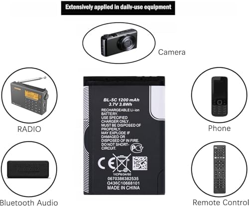 Batería Recargable Lumaoer BL-5C 2PCS 3.7V 1200mAh para Radio de Casa con Protección de Corriente, Ahorra Más - imagen 7