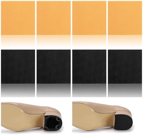 Parche de Reemplazo LIQWEI para Tacones Altos, 8 Piezas, Tapones Negros para Tacones Cuadrados, Parche Antideslizante para Botas y Zapatos - imagen 1