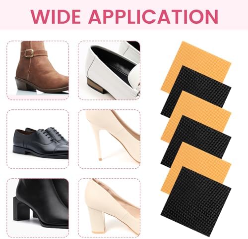 Parche de Reemplazo LIQWEI para Tacones Altos, 8 Piezas, Tapones Negros para Tacones Cuadrados, Parche Antideslizante para Botas y Zapatos - imagen 3