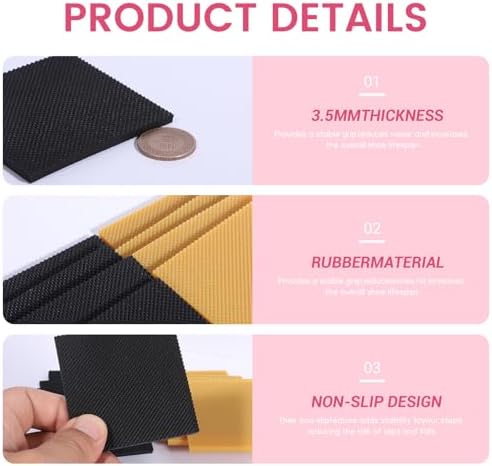 Parche de Reemplazo LIQWEI para Tacones Altos, 8 Piezas, Tapones Negros para Tacones Cuadrados, Parche Antideslizante para Botas y Zapatos - imagen 5