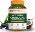 Carbón Activado Pure Nutrition 600mg - Derivado de Cáscara de Coco | 180 Cápsulas Veganas | Apoya la Digestión y el Bienestar General* | Sin OGM. - imagen 1