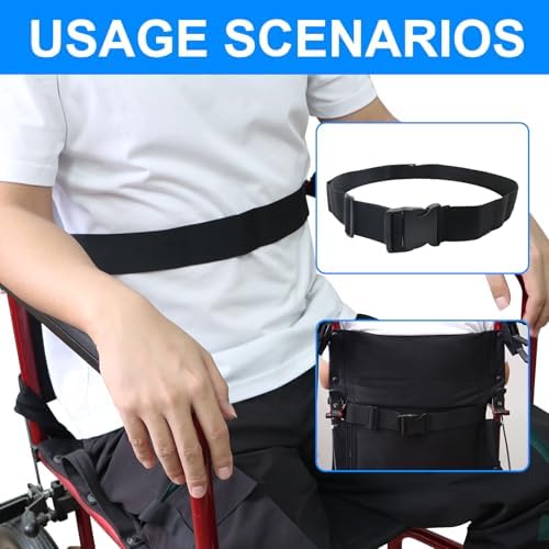 Cinturón de Seguridad para Silla de Ruedas Yasdyri de 60 Ajustable, Arnés Anticaída para Ancianos, Adultos y Niños - imagen 5