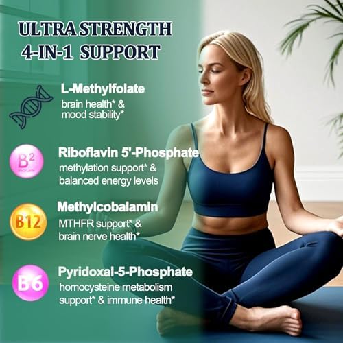 Suplemento Líquido de Metilfolato, L Metilfolato 15mg con Metil B12, B6 y B2, Multivitamínico Activo para Ánimo, Mente, Energía y Salud Nerviosa* - imagen 2
