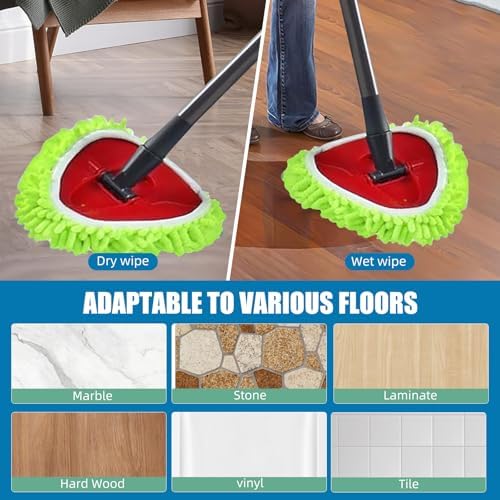 Repuestos para Mopas Compatibles con Ocedar RinseClean 2 Tanques, Paquete de 3, Microfibra Chenille para Limpieza en Seco y Húmedo, Lavables a Máquina - imagen 6