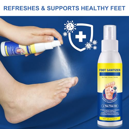 Spray de Aceite de Árbol de Té para Pies, Spray Transparente que Mantiene Pies y Zapatos Frescos (120ml/4.06 oz) - imagen 2