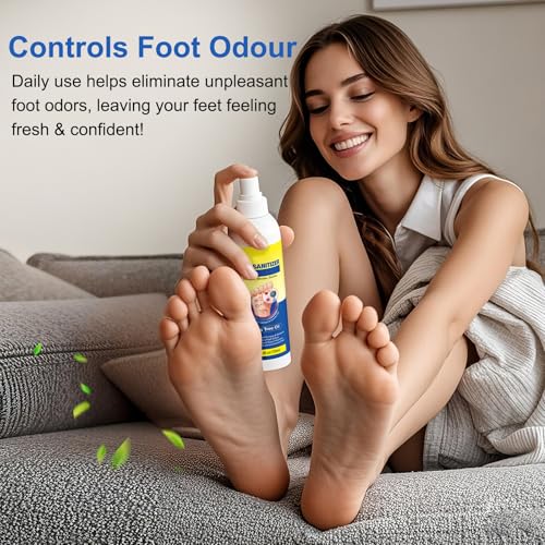 Spray de Aceite de Árbol de Té para Pies, Spray Transparente que Mantiene Pies y Zapatos Frescos (120ml/4.06 oz) - imagen 4