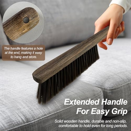Cepillo de Polvo de Madera, Escoba de Cerdas Suaves de Mano para Muebles, Autos, Sofás, Camas, Ropa y Más - imagen 5