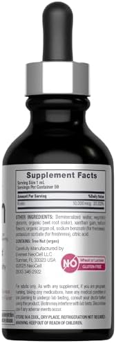 Gotas Líquidas de Biotina NeoCell 10000mcg | 2 fl oz | Suplemento de Acción Rápida | Sabor a Baya | Para Cabello, Piel y Uñas - imagen 2