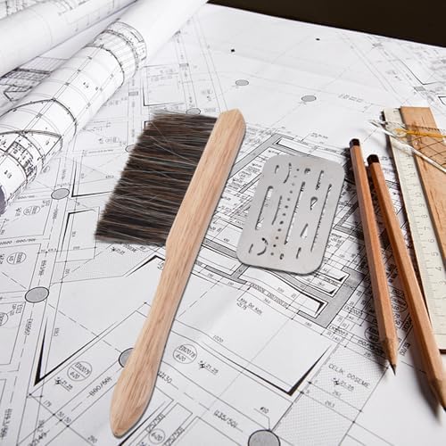 Brochas de Dibujo, Mini Brochas para Polvo, Cerdas Suaves, Herramientas de Limpieza para Arquitectura, Brochas de Caballo para Estudiantes (2 piezas) - imagen 6