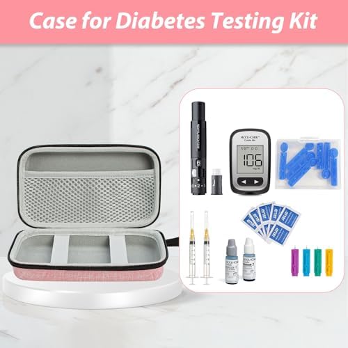 Estuche de Viaje ICIMBI para Suministros Diabéticos, Organizador para Kit de Prueba de Glucosa en Sangre, Monitor, Tiras, Lancetas y Más - imagen 2