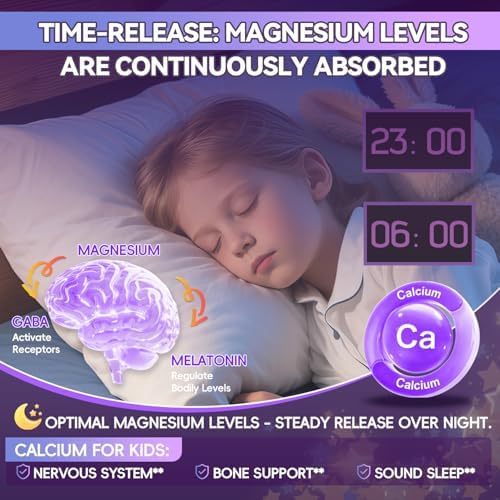 Gomitas de Magnesio Glicinato + Calcio Sin Azúcar para Niños, Suplemento para Dormir y Relajarse, Salud Cerebral y Ósea - imagen 4