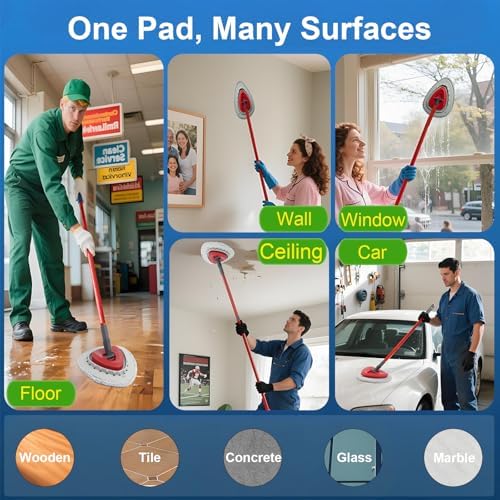 Reemplazos de Cabeza de Mopas Planas para Ocedar, Refill de Microfibra para EasyWring y RinseClean, Paquete de 4 Almohadillas y 1 Plástica para - imagen 5