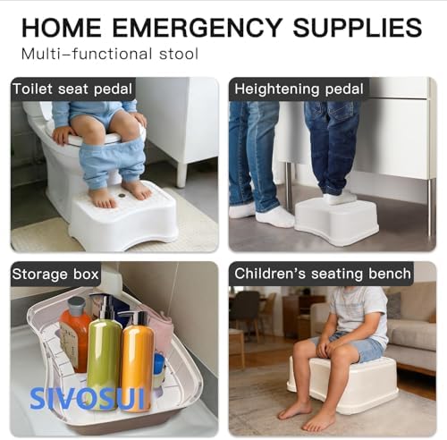 Escalera Antideslizante para Niños SIVOSUI – Escalón Seguro y Resistente para Baño, Entrenamiento de Baño, Cocina y Recámara, con Suave Antideslizante - imagen 4