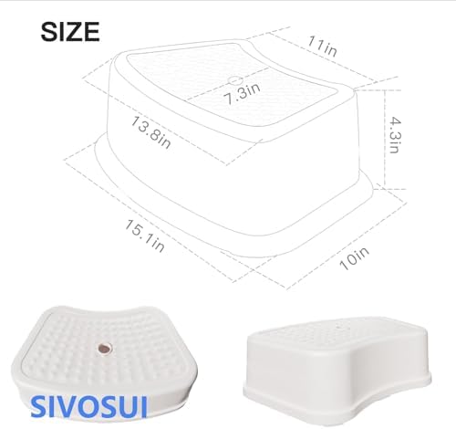 Escalera Antideslizante para Niños SIVOSUI – Escalón Seguro y Resistente para Baño, Entrenamiento de Baño, Cocina y Recámara, con Suave Antideslizante - imagen 7