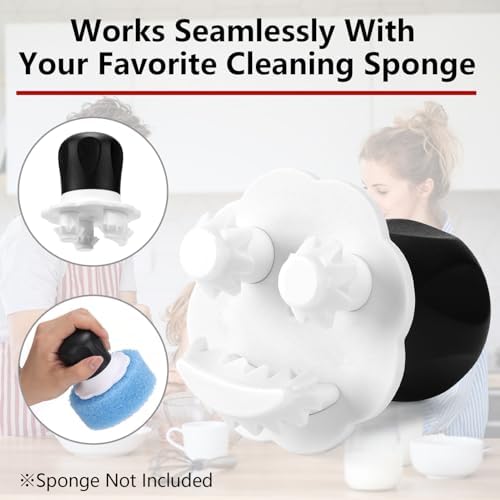 Mango Ergonómico para Esponjas Scrub Daddy | Soporte de Cepillo para Horno, Estufa, Baño – Paquete de 2 (Esponjas No Incluidas) - imagen 2