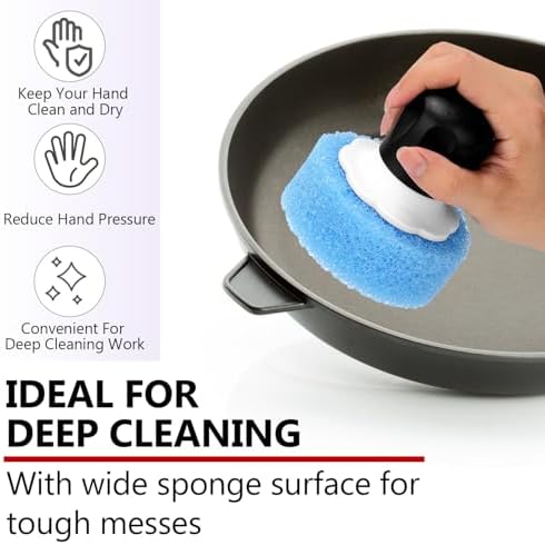 Mango Ergonómico para Esponjas Scrub Daddy | Soporte de Cepillo para Horno, Estufa, Baño – Paquete de 2 (Esponjas No Incluidas) - imagen 5