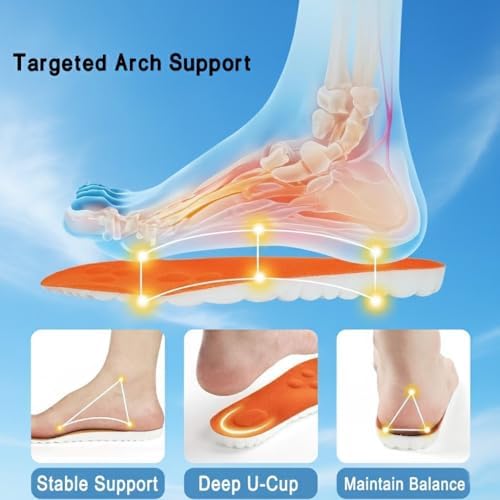 Plantillas Steppers 2026 para Hombre y Mujer, Espuma de Memoria 4D, Súper Suaves, Antifatiga, Soporte Arco para Alivio del Dolor, Plantillas para - imagen 5