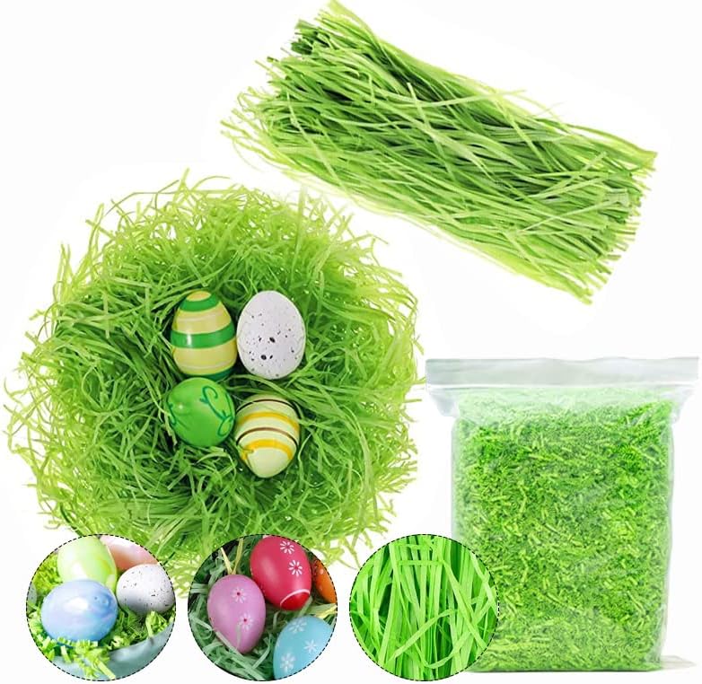 Pasto de Pascua BrandName: 1/2 Libra de Relleno de Papel Verde Desmenuzado para Cestas de Pascua y Cajas de Regalo, 16 Onzas (Paquete de 1) - imagen 1