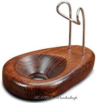 Soporte para pipa de tabaco KAFpipeWorkshop, rack de madera hecho a mano para 1 pipa KAF1, caído de fresno - imagen 2
