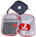 Juego de 2 Bolsas de ros Auxilios Vacías - Bolsa Médica Pequeña Portátil de 7.1x5.1 con Múltiples Compartimentos y Cierre de Cremallera - Regalo para - imagen 1