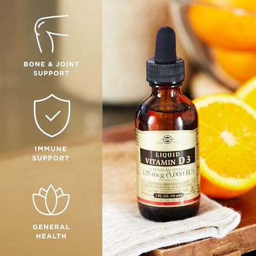 Solgar Vitamina D3 Líquida 125 mcg (5,000 UI) - 2 fl oz - Sabor Natural a Naranja - Ayuda a Mantener Huesos y Dientes Saludables - Apoyo al Sistema - imagen 4