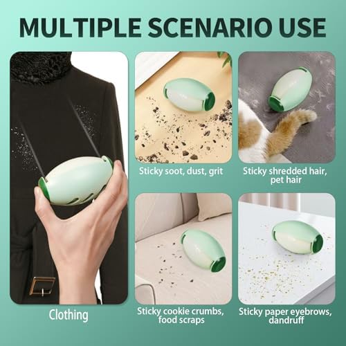 Rodillo Adhesivo Reutilizable Nyosye para Pelo de Mascota, Rodillo Extra Pegajoso para Ropa, Mini Rodillo Lavable Portátil, Verde Bosque-Aguamarina, - imagen 4