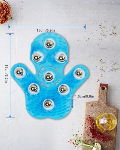 Guantes Masajeadores de Mano Mrxxjz con 9 Rodillos Kneading 360 Grados - Masajeador de Palma, Rodillo para Manos y Herramienta para Dedos, Alivio de - imagen 2