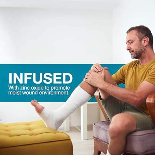 Venda de Vendaje Unna Dürma+ Dynarex con Óxido de Zinc - Mantiene un Ambiente Húmedo y Proporciona Compresión para Úlceras en las Piernas, Edema, - imagen 3