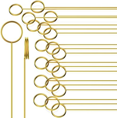Soporte para Tarjetas de Lugar de Alambre Metálico Dorado - 60 Piezas, 11.81 Pulgadas, Clip para Fotos, Ideal para Bodas, Fiestas y Eventos - imagen 1
