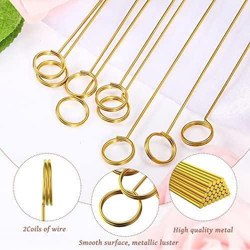 Soporte para Tarjetas de Lugar de Alambre Metálico Dorado - 60 Piezas, 11.81 Pulgadas, Clip para Fotos, Ideal para Bodas, Fiestas y Eventos - imagen 4