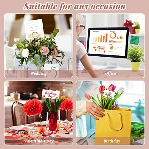 Soporte para Tarjetas de Lugar de Alambre Metálico Dorado - 60 Piezas, 11.81 Pulgadas, Clip para Fotos, Ideal para Bodas, Fiestas y Eventos - imagen 6