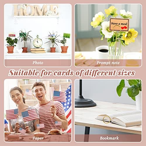 Soporte para Tarjetas de Lugar de Alambre Metálico Dorado - 60 Piezas, 11.81 Pulgadas, Clip para Fotos, Ideal para Bodas, Fiestas y Eventos - imagen 7
