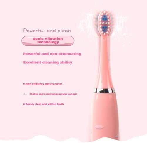 Cepillo de Dientes Sonic para Niños YooHoopo a Batería con 3 Cabezales, 1 Batería AA - Cerdas Suaves, Impermeable IPX, Temporizador de 2 Minutos, - imagen 4